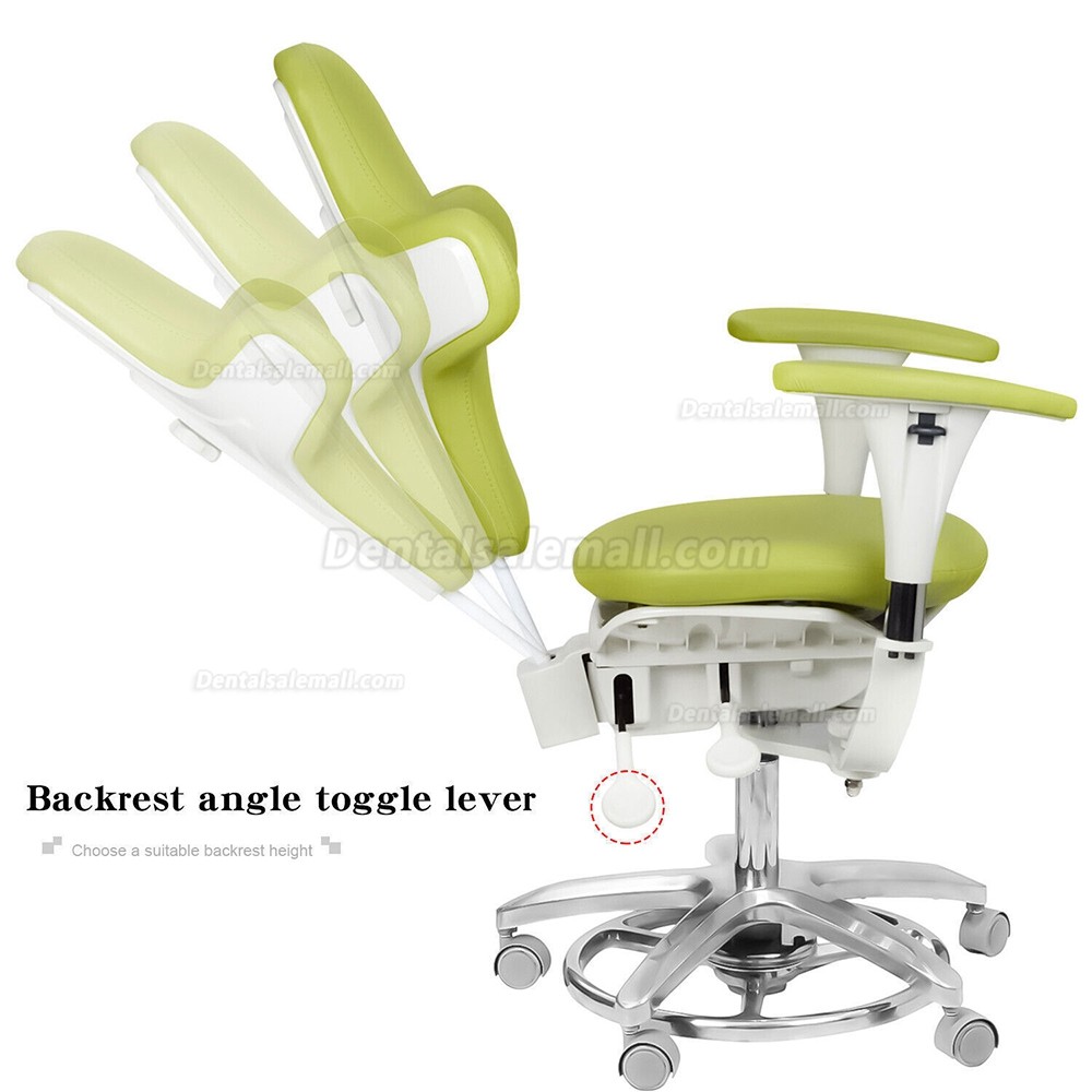 Ergonomic Dental Microscope Stool Micro Surgeon Chair with Amrests Adjustable Foot Controlled